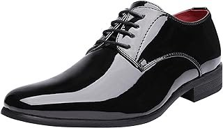 Zapatos de vestir Bruno Marc Oxford de charol para hombre, elegancia clásica