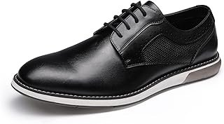 Zapatos Bruno Marc Oxford para hombre, punta lisa y estilo Derby formal