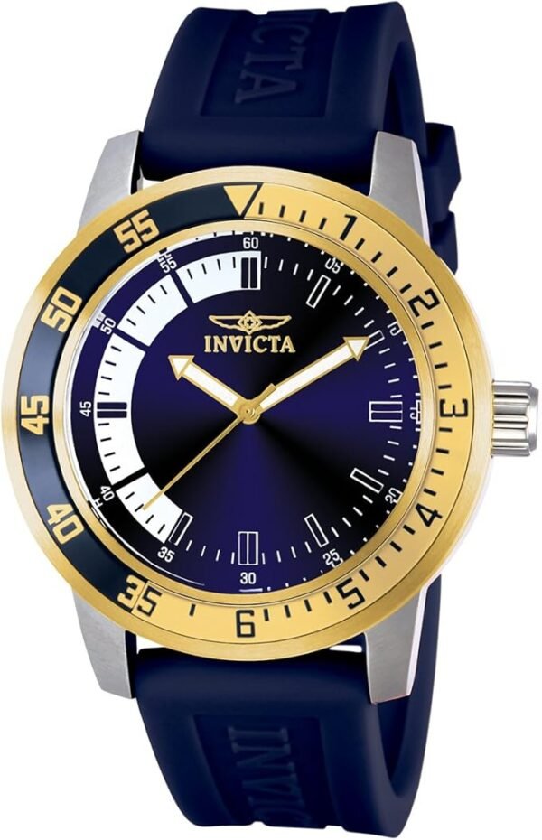 Reloj de poliuretano azul para hombre con esfera azul, modelo 12847