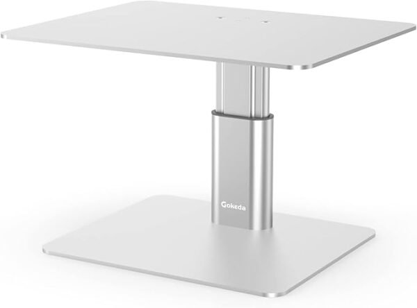 GOKEDA soporte elevador para monitor de metal, ajustable, para computadora portátil, iMac, TV, hasta 15 kg