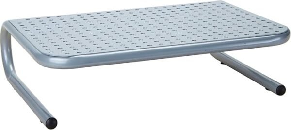 Mind Reader soporte elevador para monitor ventilado de metal, organizador de escritorio, 14.5" x 11.25" x 4.25"