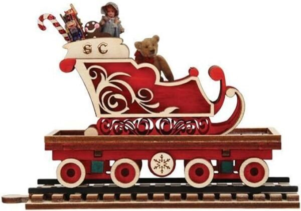 Adorno navideño coche trineo North Pole Express.