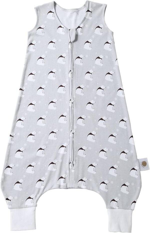 Saco de dormir para niños pequeños con pies, 0.5 TOG, talla 5T-6T.