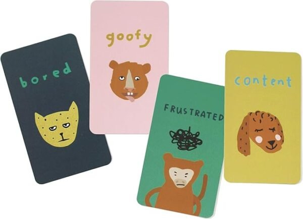 Tarjetas de actividades emocionales de chat de animales, para aprender sentimientos y generar empatía