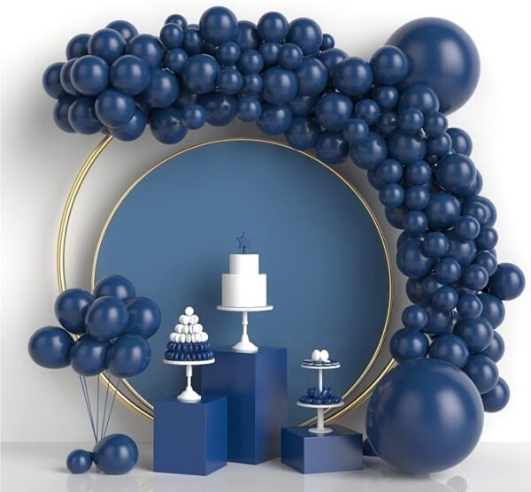 Kit de arco de guirnalda de globos azul marino, 105 piezas, para baby shower y celebraciones