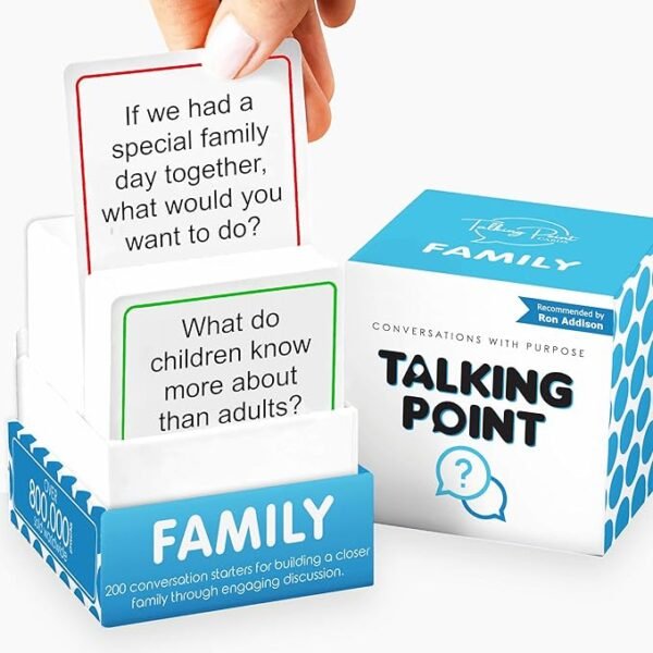 200 Tarjetas de conversación familiar para desconectar y fomentar conversaciones significativas en la mesa o viajes