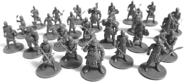 DND Minis 25 miniaturas para juegos de rol, mazmorras y dragones, figuras a granel sin pintar