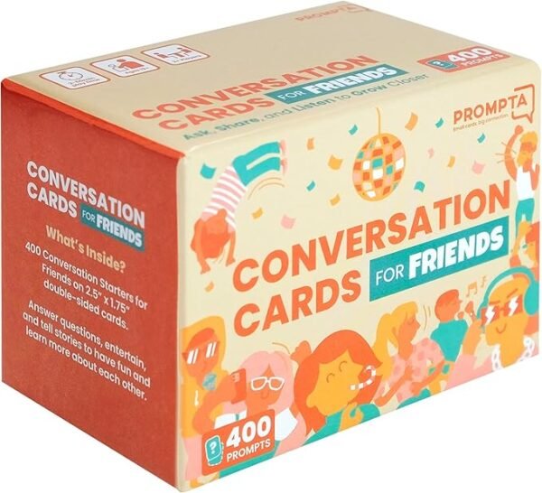 400 Tarjetas de conversación para amigos, iniciadores divertidos para conectar y fortalecer amistades