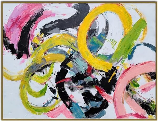 Yihui Arts lienzo abstracto texturizado pintado a mano para decoración moderna del hogar, arte contemporáneo
